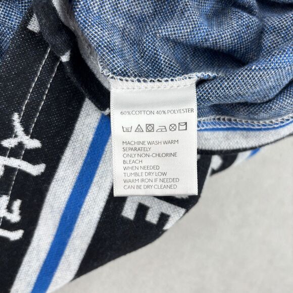 Urban Outfitters Shirt Mens L Blue Soft Multilingual Love Stripe Graphic Tee EUC - Picture 10 of 10